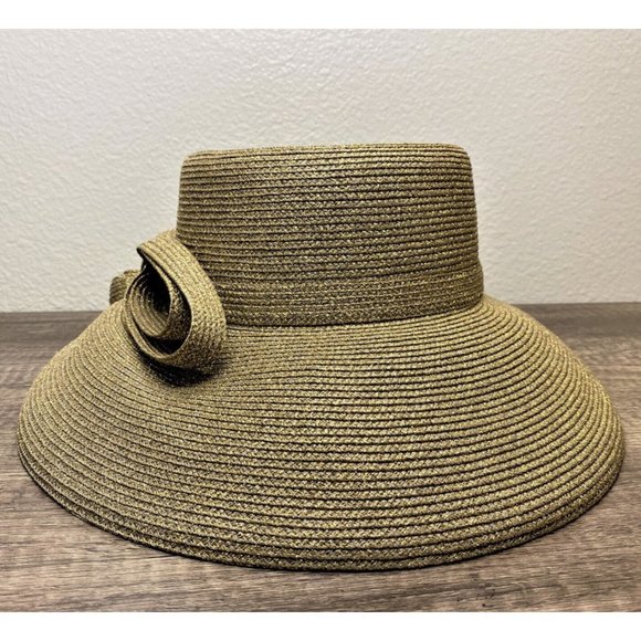 Fine Millinery By August Accessories Gold and Brown Womens Derby Hat - New - Picture 4 of 11